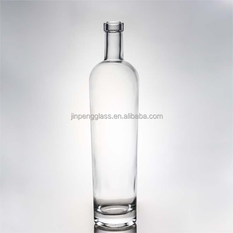 Clear or Customized Cork Cap 700ml 750ml Round Glass Bottle for in Yuncheng Valiant