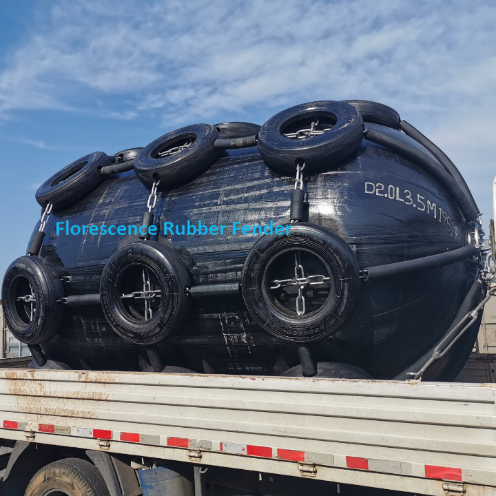 Barge And Quay Pneumatic Rubber Fender Popular Size 3.3*6.5m