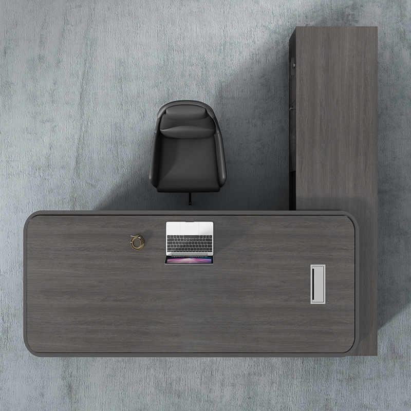 High Tech Black Boss Manager Office Table and Chair Combination for Customer Provided