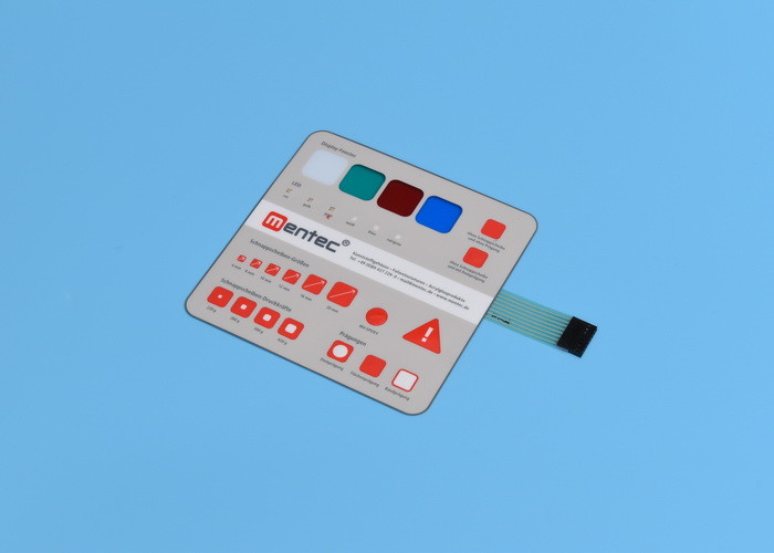Flexible Keys Membrane Switch Panel Embossing Tactile Button With Led
