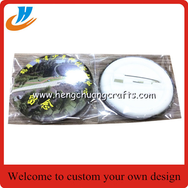 Factory wholesale custom pin button badge metal tin badge/Pin badge promotion gifts