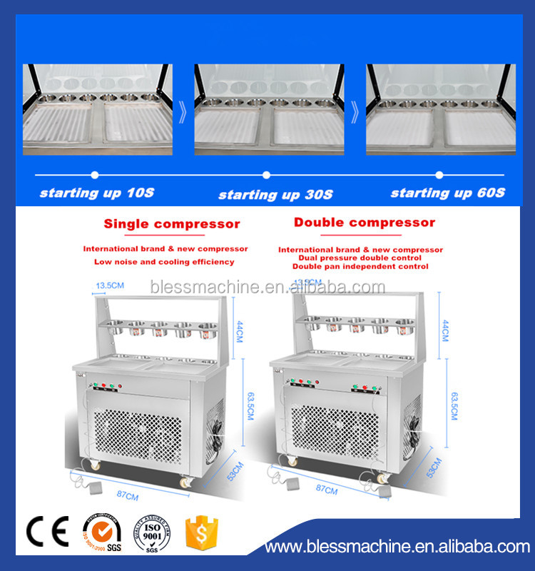 100kg/h Production Capacity 2022 Newest Used Ice Cream Freezers with 480mm Pan Size