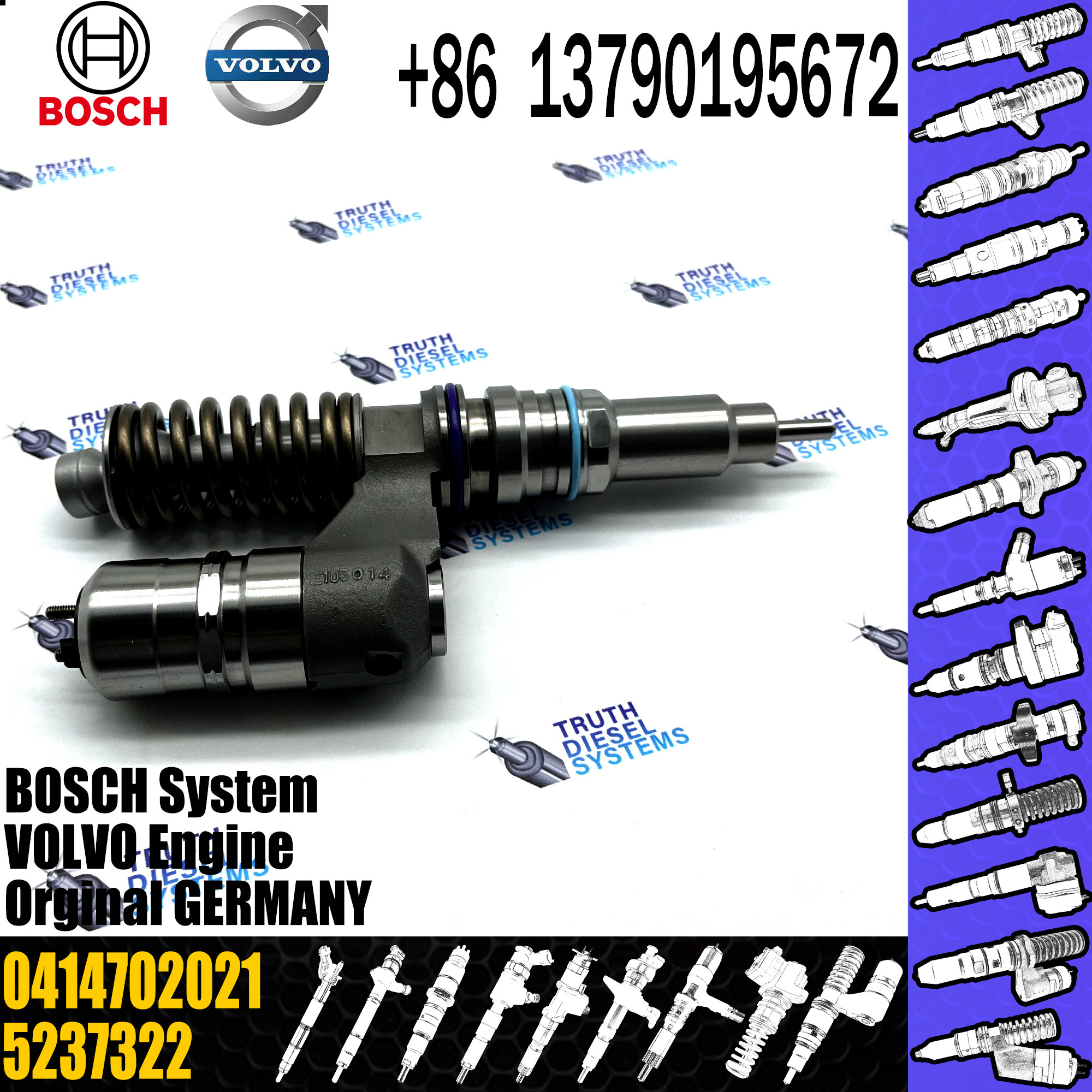 BOSCH fuel Unit pump assembly 0414702010 0414702021 0986441006 20440409 5237322 3155044 8113408 for VOL truck engine