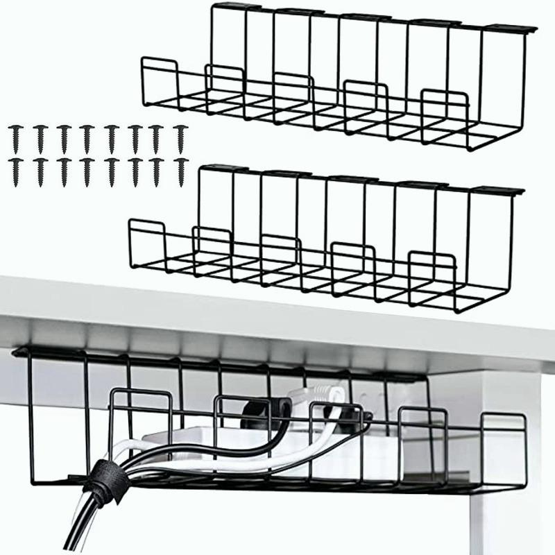 Organize Your Cables Like a Pro Cable Management Tray for Under Desk Cable Management