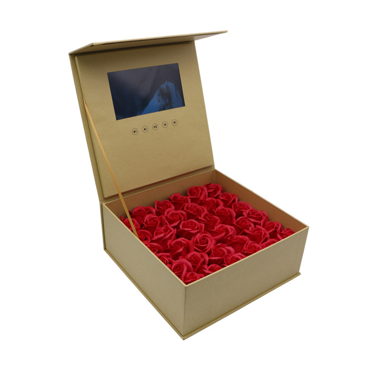 direct maile video brochure card, 7 inch video in print custom video packaging for marketing