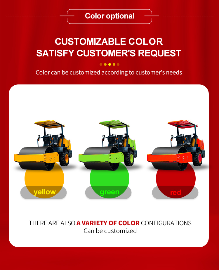 Farms 3.5ton 10 Ton 12 Ton Single Drum Vibratory Road Roller With Hydraulic Vibration