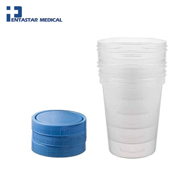 4OZ Plastic disposable medical lab specimen cup sample container urine cup specimen cups with screw on lids