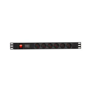 6 Way Germany Type PDU Extension Socket With On/Off Switch, Timer