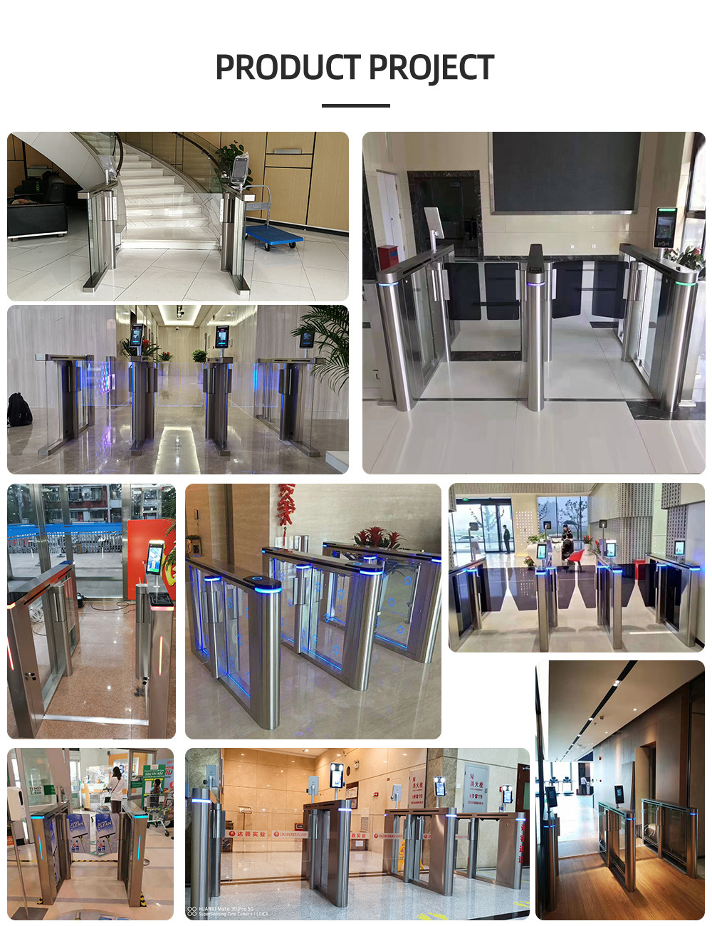 Electronic RS485 Speed Gate Access Control Pedestrian Passing Entrance