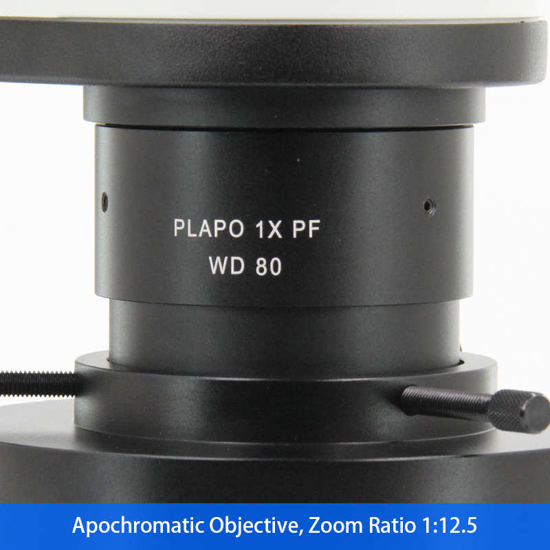 A23.0910 0.8x~10x Zoom Stereo Optical Microscope With High Eye-point Wide Field Plan Eyepiece PL10X/23mm