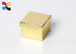 Customized Paper Printed Cardboard Flat Folding Gift Box Golden Color Eco - Friendly