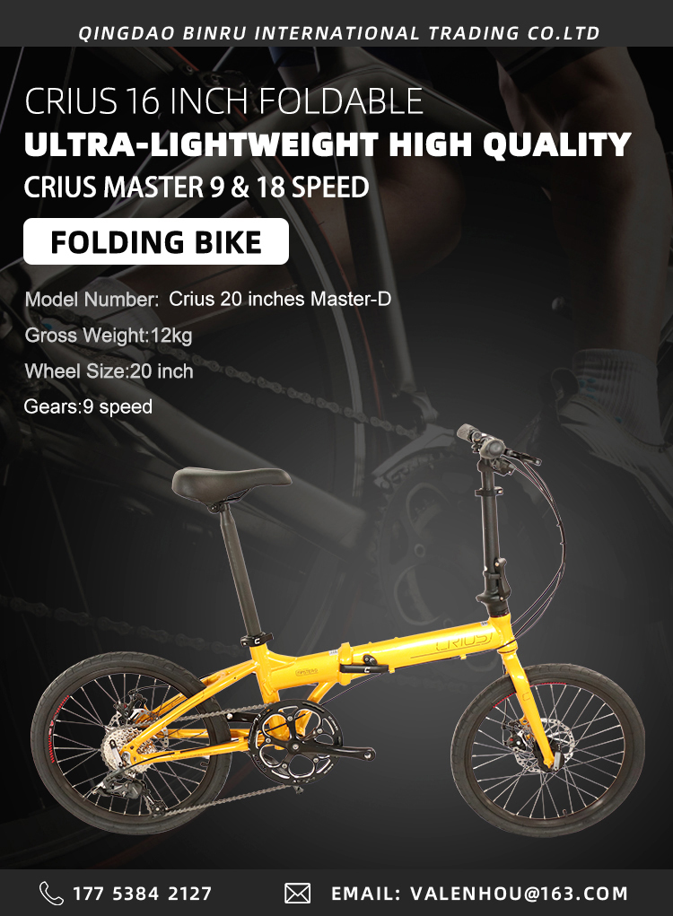 9.8kg Lightweight 9 Speed Aluminum Alloy Folding Road Bike For Professional Racing