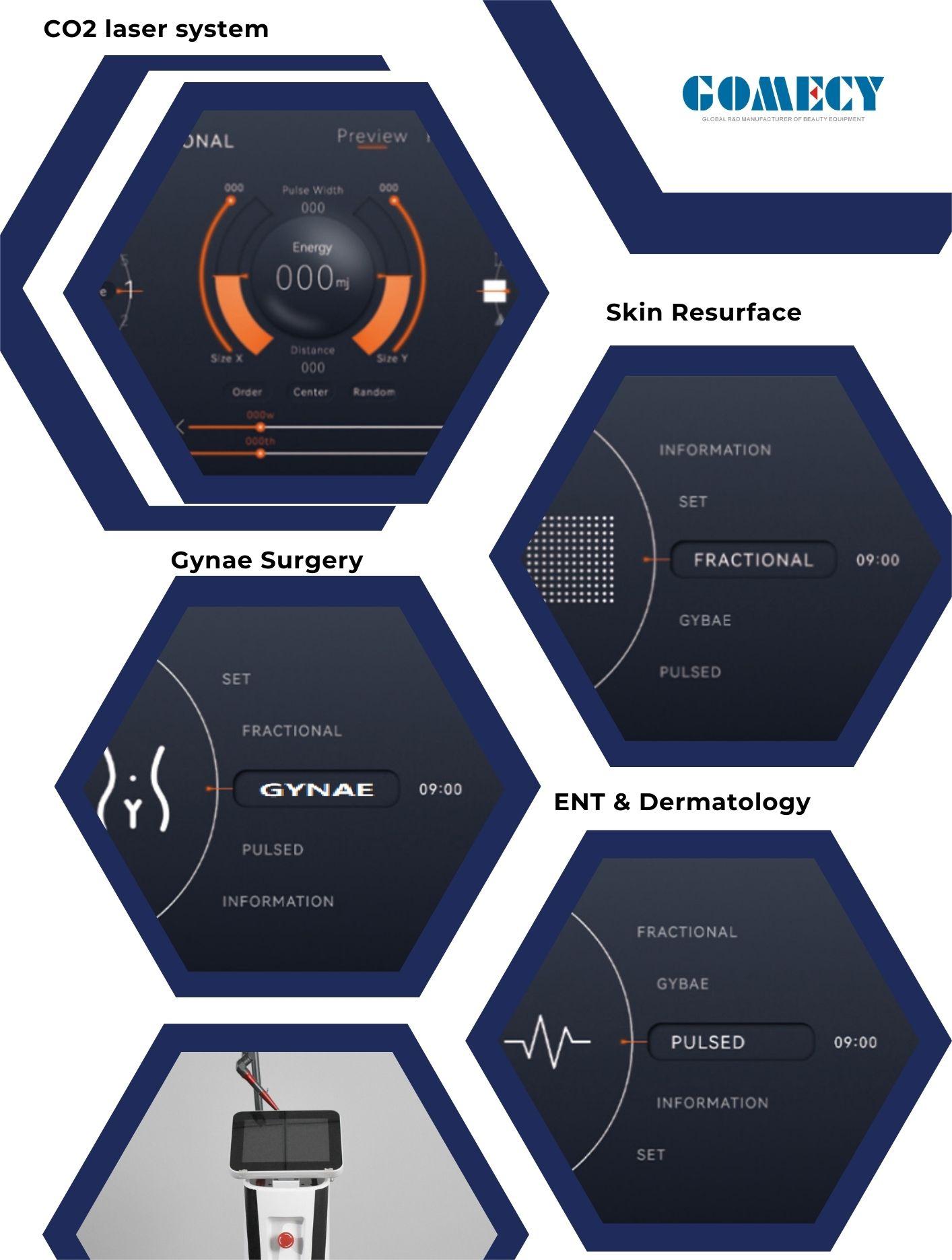Fractional Co2 Laser Skin Rejuvenation Machine For Skin Wrinkle Removal Private Treat Acne Stretch Mark