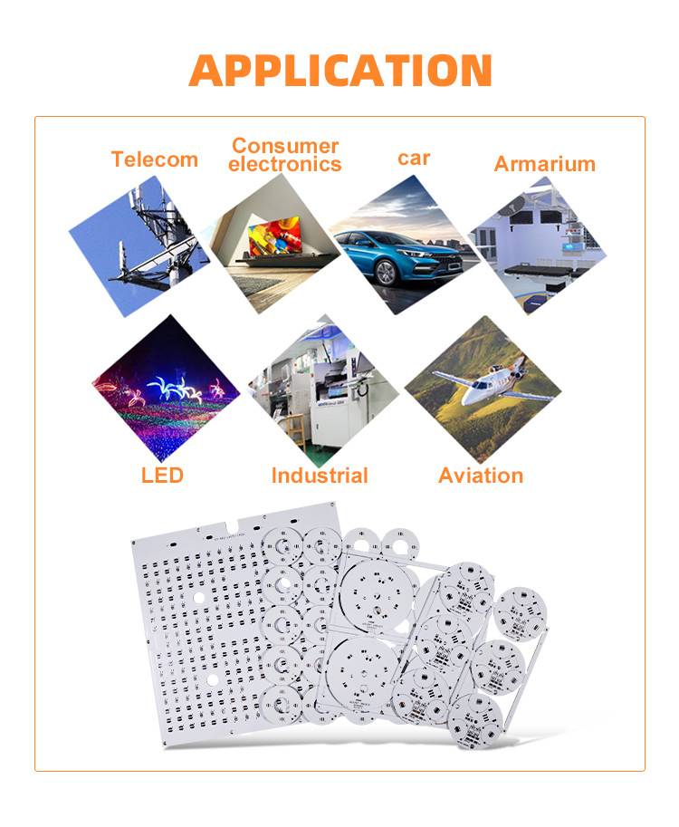 Custom Aluminum Led Pcb 1.0mm 1.6mm 2.0mm Thickness Circuit Board