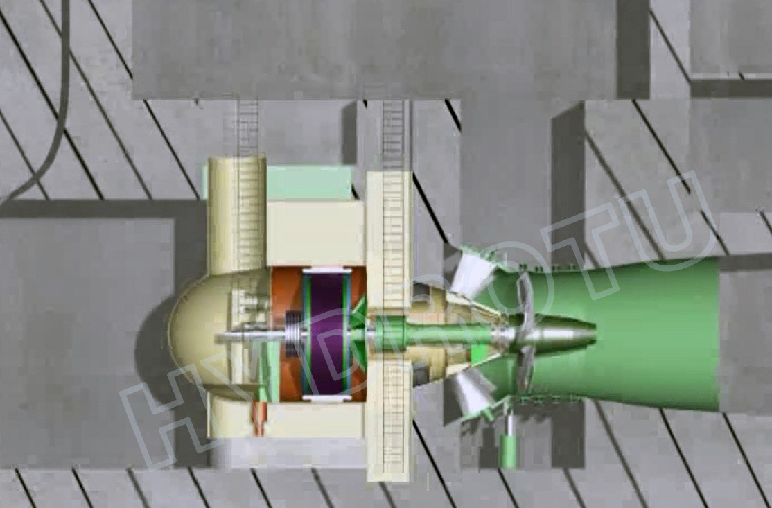 100kw - 10MW High Efficiency Bulb Hydro Turbine for Water Head 2m - 20m