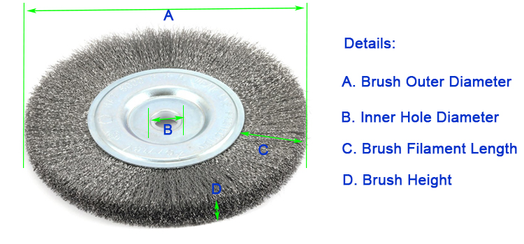 Metal Polishing Crimped Brass Wire Wheel Brush , Durable Rotary Wire Brush