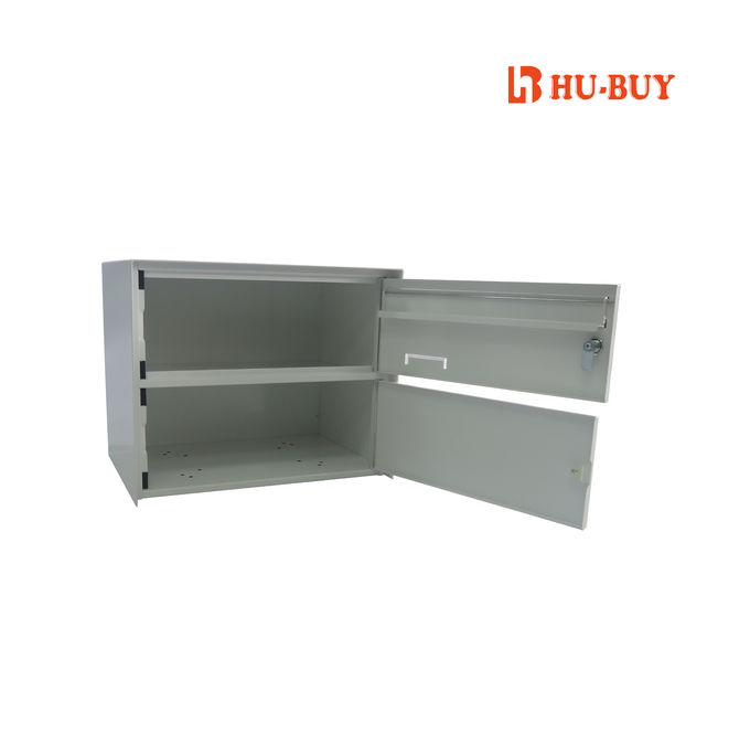 Solid Post Mount Mailbox Double Layer Compact Size 41.5x31x34cm
