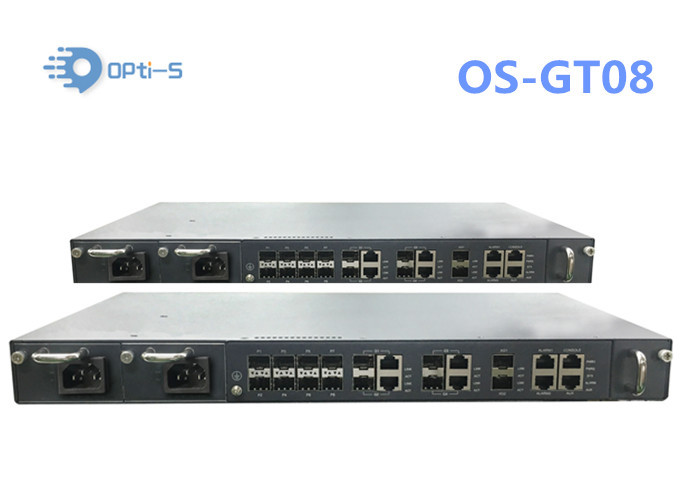 GPON cassette OLT 8 port OLT pizzabox 1RU 10GE uplink 2.5G download zte huawei fiberhome Manufactures