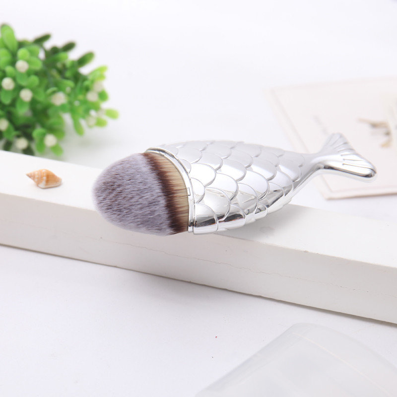 Plastic Colorful Mermaid Foundation Brush OEM ODM