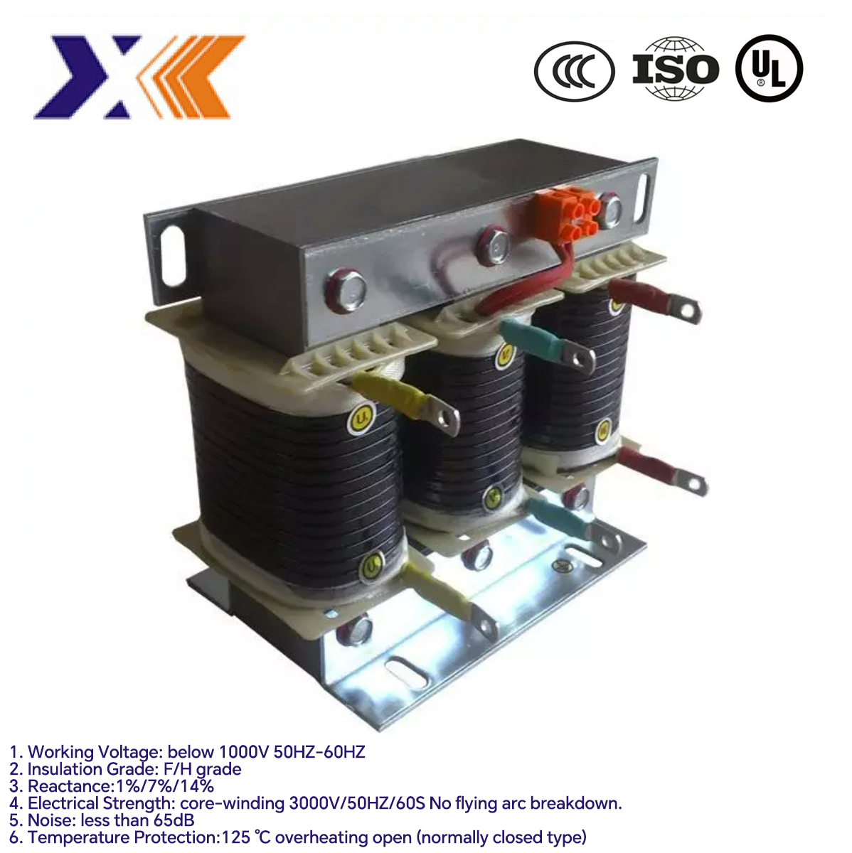 Ei66 Bobbin-structured Electric Reactor with 10A Rated Current and 1.401mh Inductance