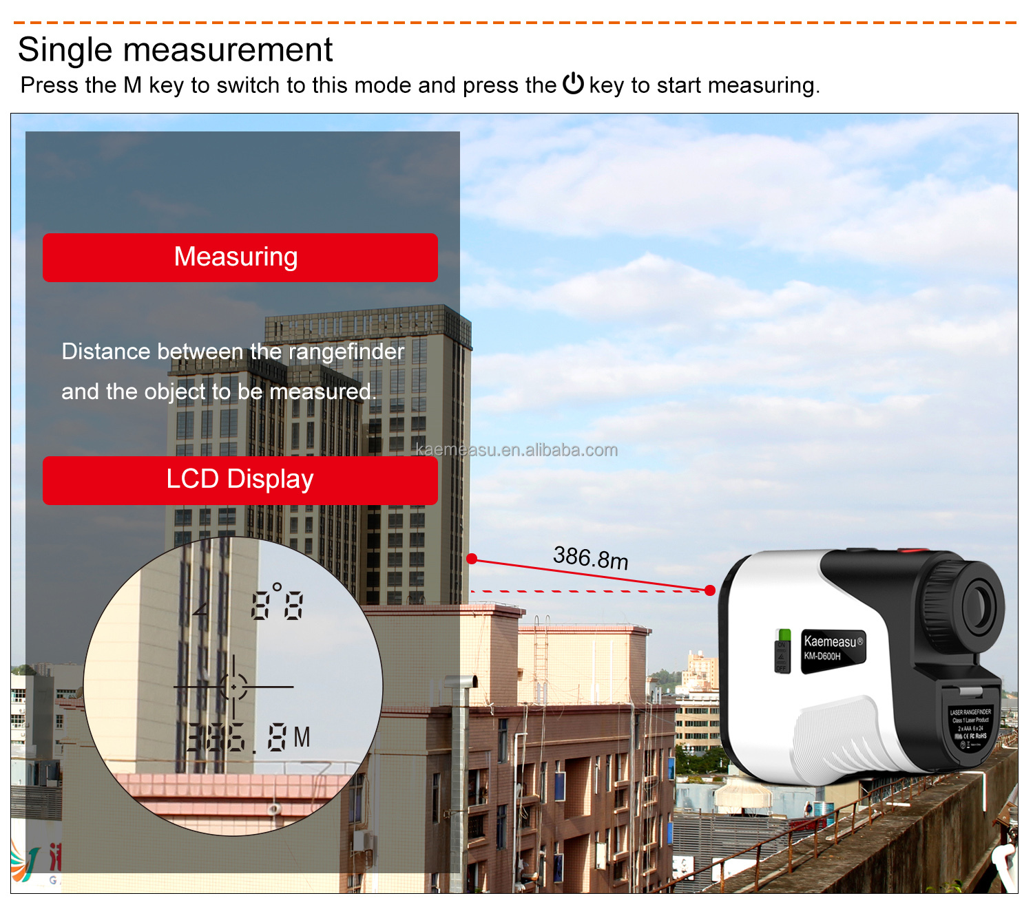 Long distance laser rangefinder Handheld golf laser rangefinder Mini Laser Rangefinder with slope