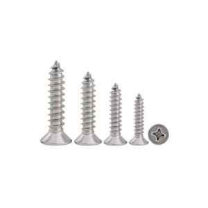 Custom Cross Countersunk Head Tapping Screws Flat Head Pointed Tail