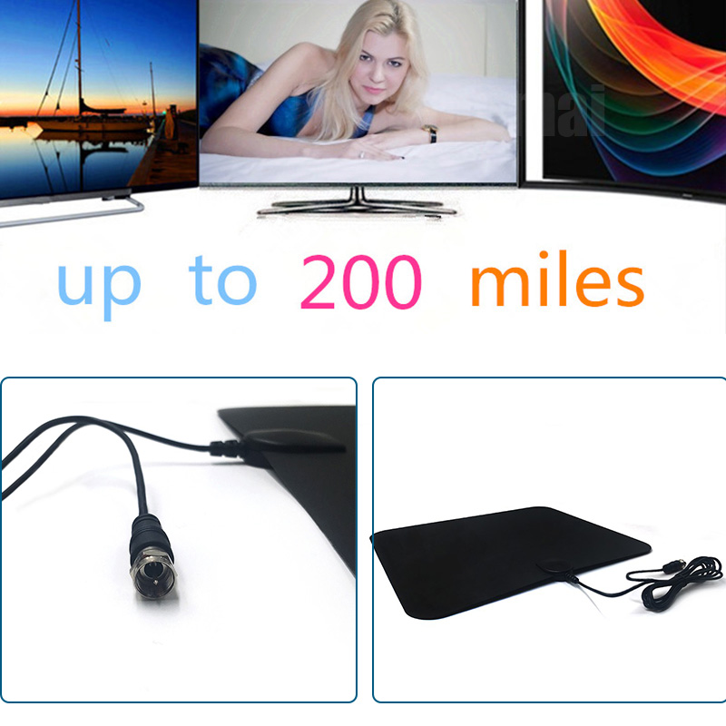 150 Miles HD Car Ground Satellite Digital TV Antenna with Amplifier V56/U390 28dBi
