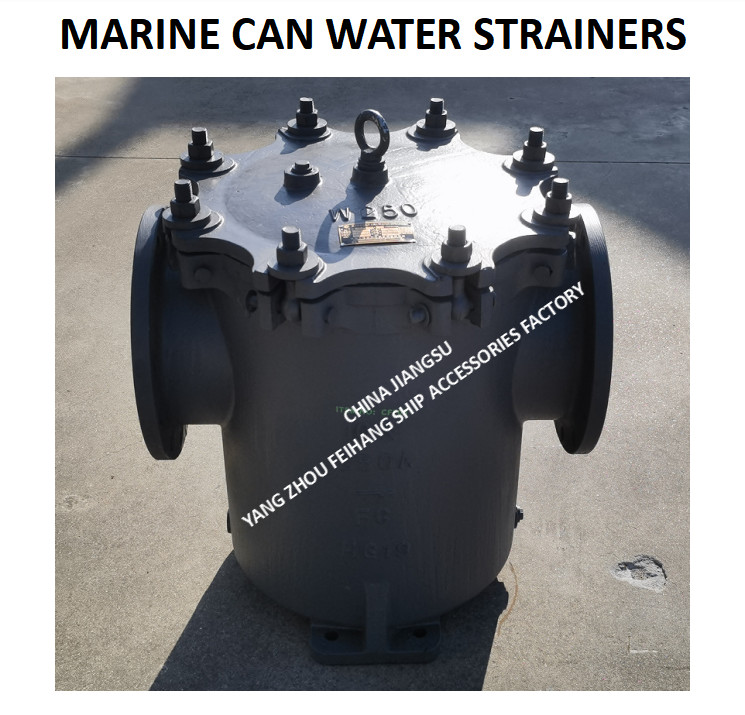 Marine Jis F7121 Flange Cast Iron Can Water Filter Model 5K-300A S-Type Filter Mesh 4mm