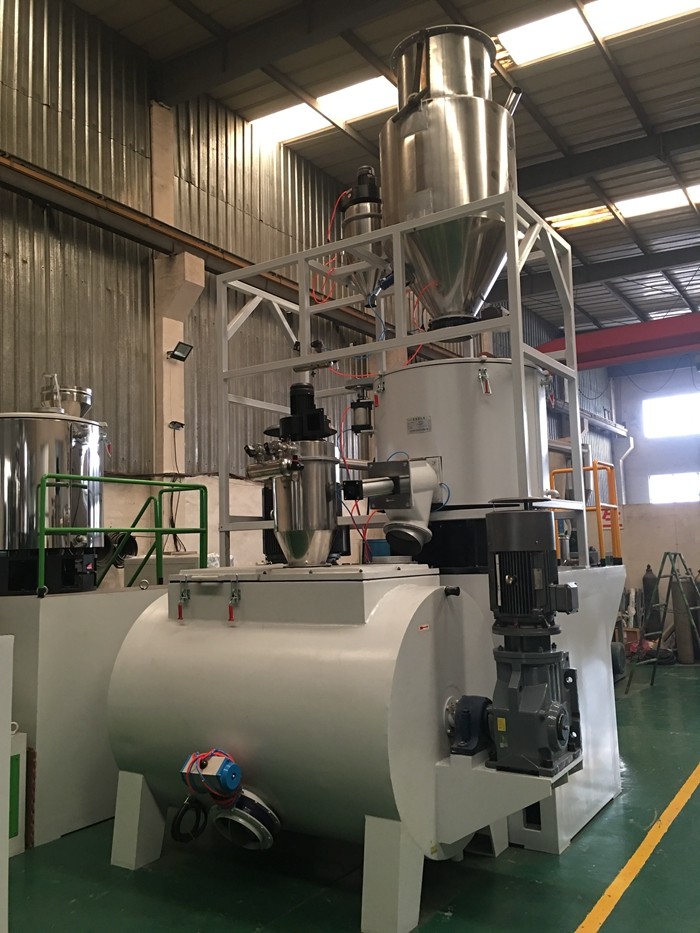 ABB Inverter Type Plastic Mixer Machine PVC / PE / PP Heating Cooling Mixer