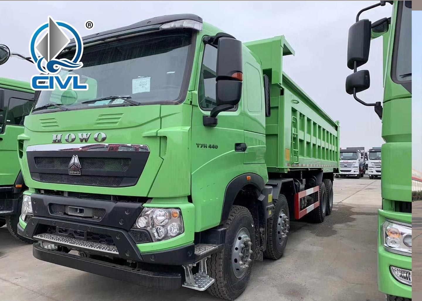 HOWO Tipper Heavy Duty Dump Truck 6x4 With Strengthen Bumper Hydraulic Front Lifting