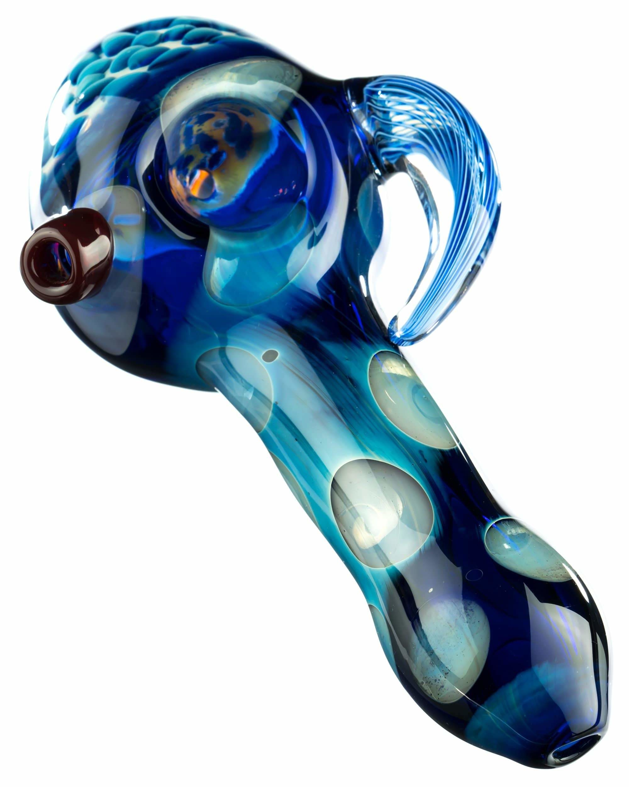 Borosilicate Glass Spoon Pipes / Colored Glass Bubbler Water Pipes