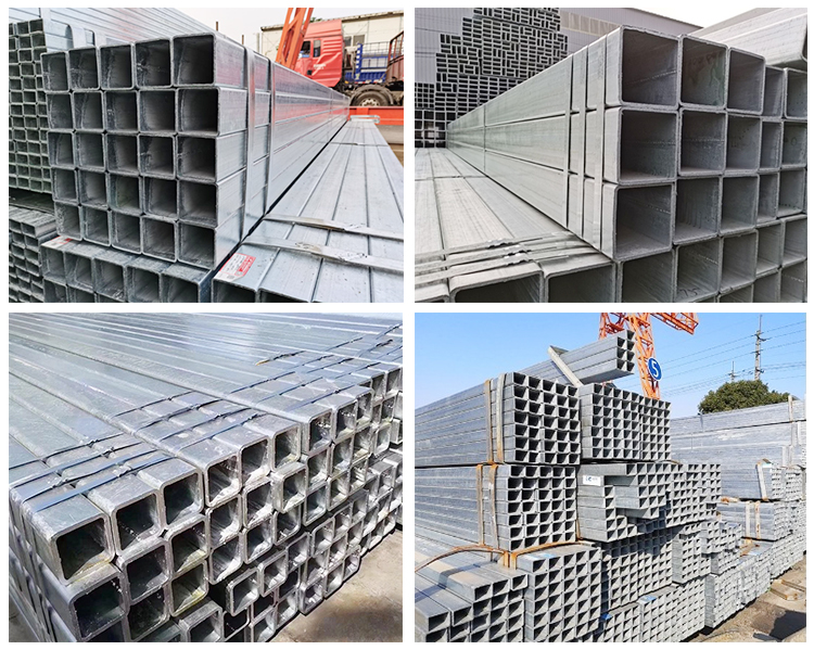 150x150mm 75X75X8mm Zinc Coated Tube ASTM A36 Square Structural Tube