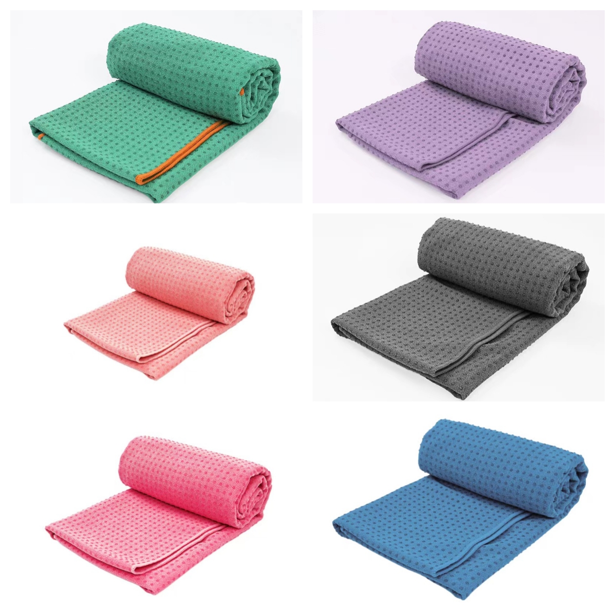 Non-Slip Hot Yoga Towel with Silicone Dots Eco Friendly and Customized Printing Designs