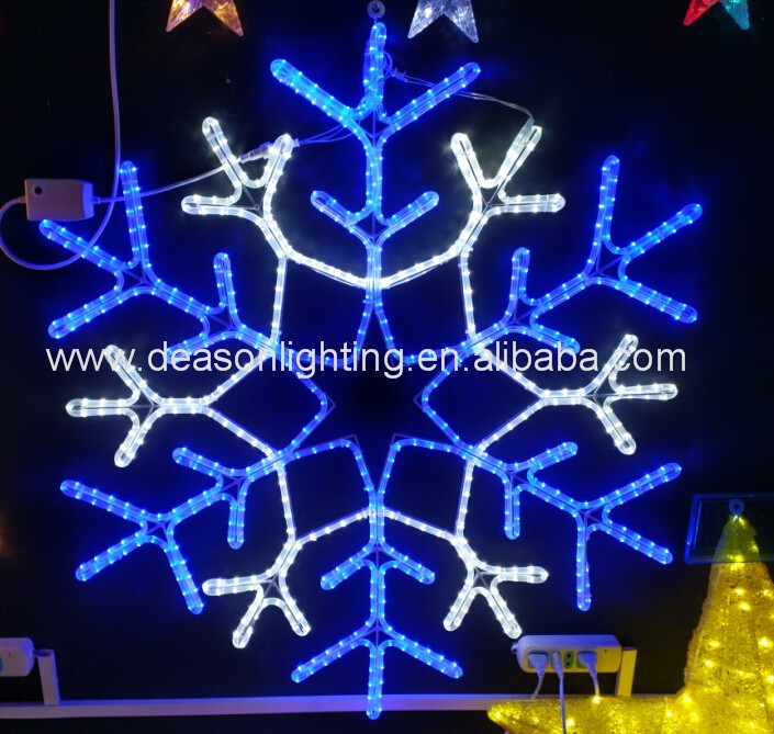 led christmas snowflake rope light