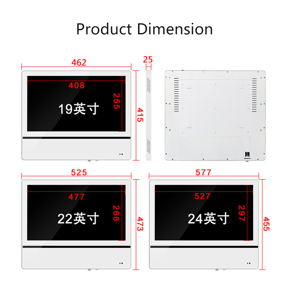 18.5" Panel Size Android Elevator Lcd Screen 19" Digital Signage Advertising Screens