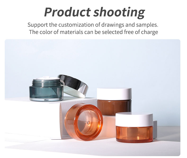 Logo Printing Customized Acrylic Cosmetic Pump Bottles for in Skin Care Cream 50g and 100ml Luxury Skincare Packaging Set