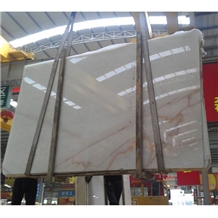 Popular Beautiful Backlit White Onyx Stone Slab For Floor / Wall / Countertop