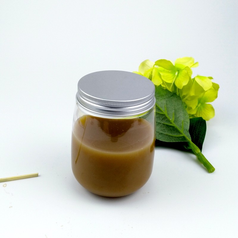 Aluminum Screw Cap 500ml PET Disposable Juice Bottles Transparent