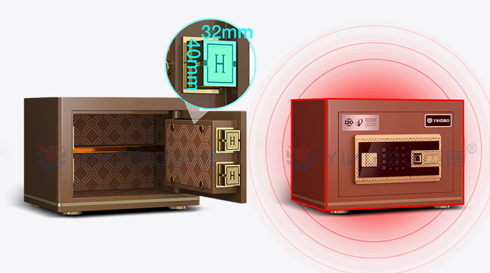 0.55 Cu Ft Fingerprint Lock Office Safe Box For Security