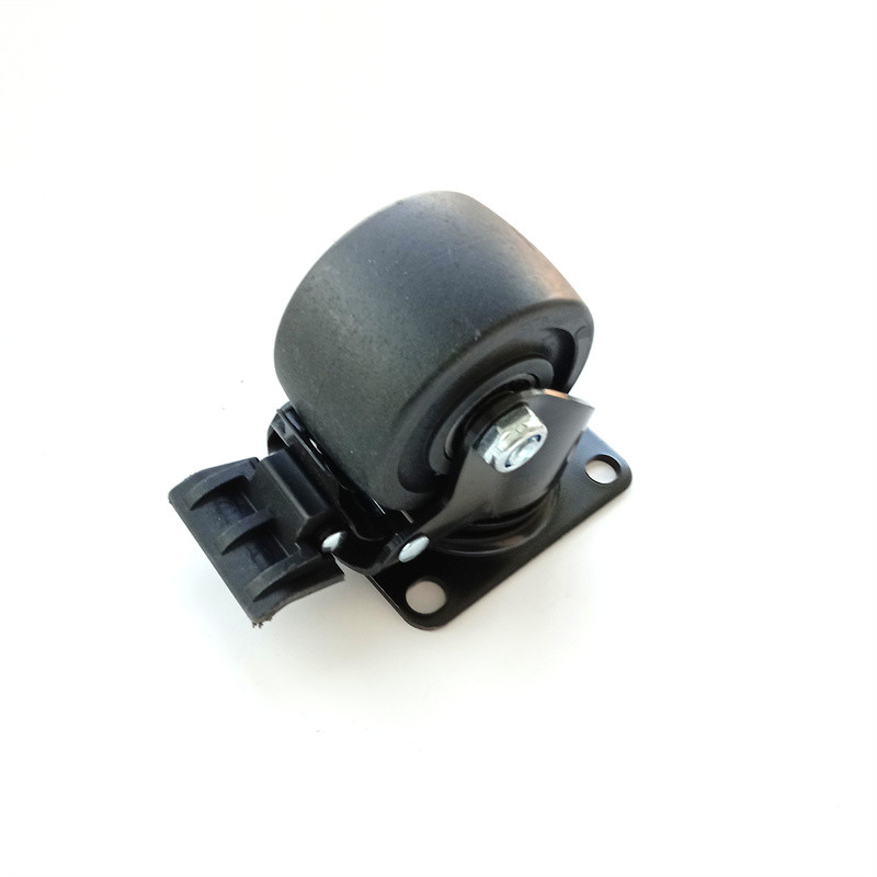 Locking 100mm PU Medium Duty Caster Wheels 4 Inch With Brake