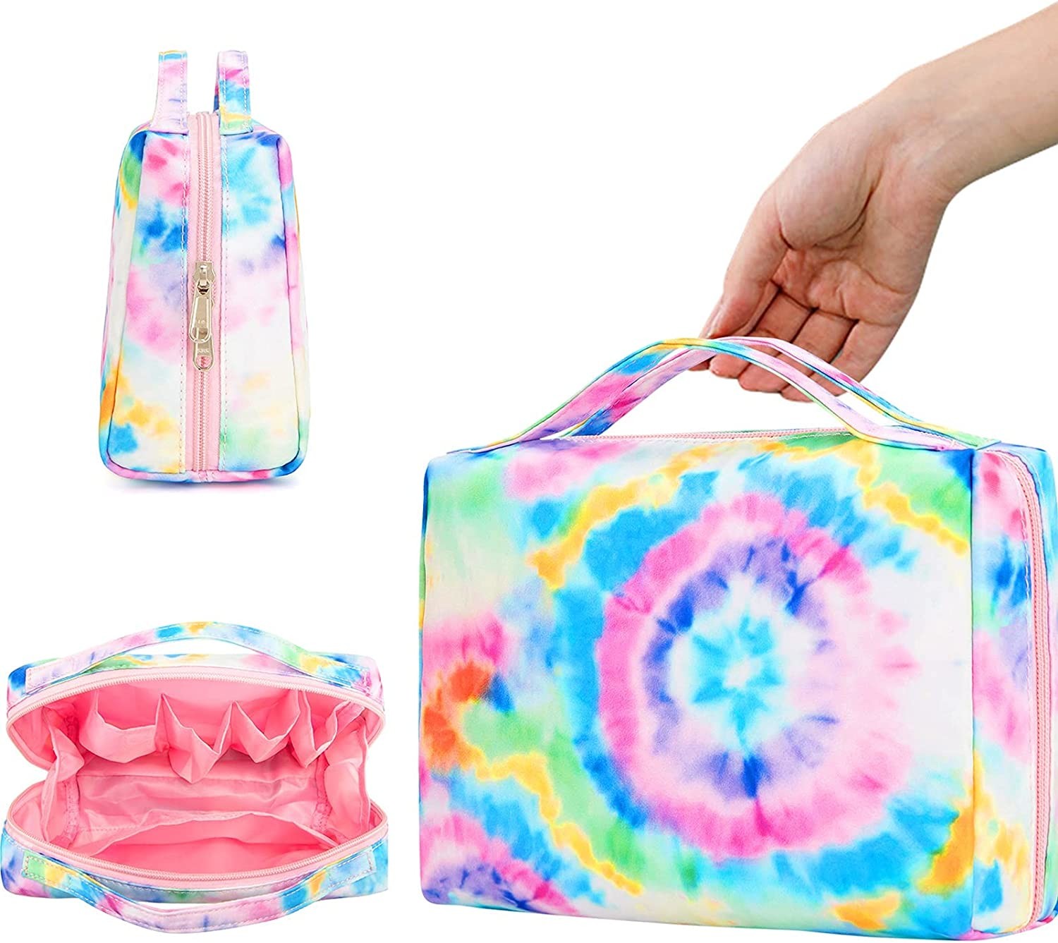 Shockproof Durable Toiletry Bag Travel Makeup Bag Portable Cosmetic Bag Organizer for Women and Girls