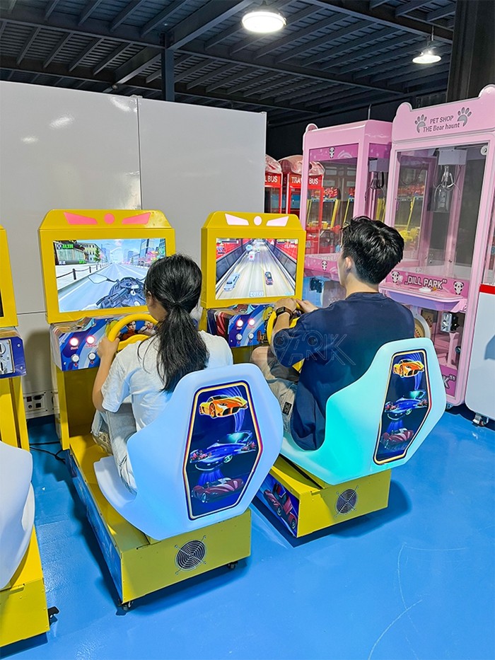 Metal Cabinet Kids Outrun 22" Arcade Racing Simulator Equipment For Sale