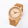 Buy cheap Mens Wooden Watch Waterproof Mineral Glass Mens Leather Wrist Watch from wholesalers