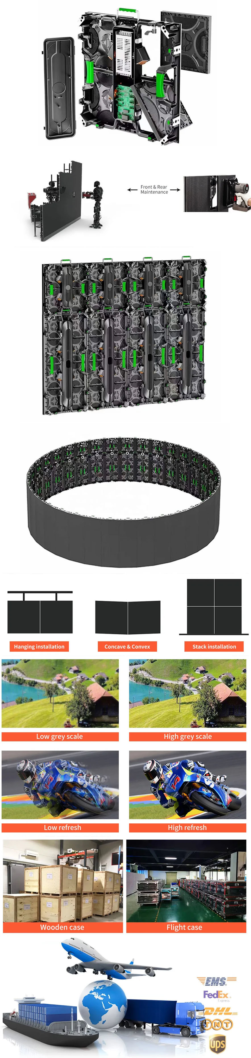 Concert Background High Refresh LED Display Screen P4.81 Indoor Outdoor Rental