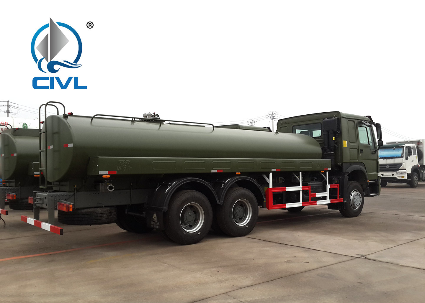 HOWO 20000 liter 9.726L Engine Capacity Liquid Tanker Truck 6x4 , Oil Tank Petrol Gasoline Truck
