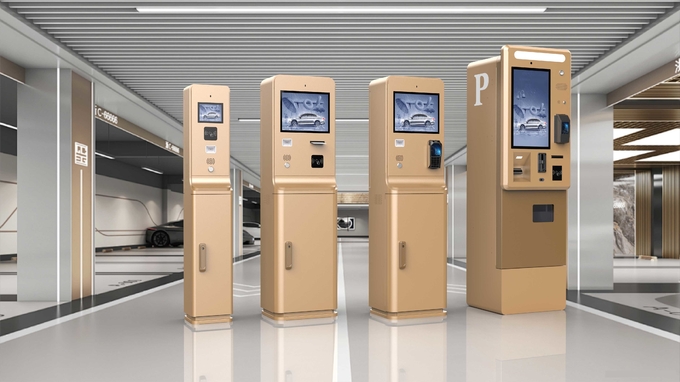 Stainless Steel Material Public Parking Lot System Self Service Kiosk For Outdoor Use
