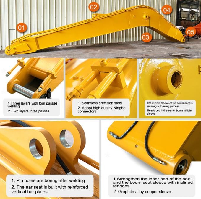 Heavy-Duty Q690D / Q355B Long Reach Boom Excavator with Extended Reach for Excavation
