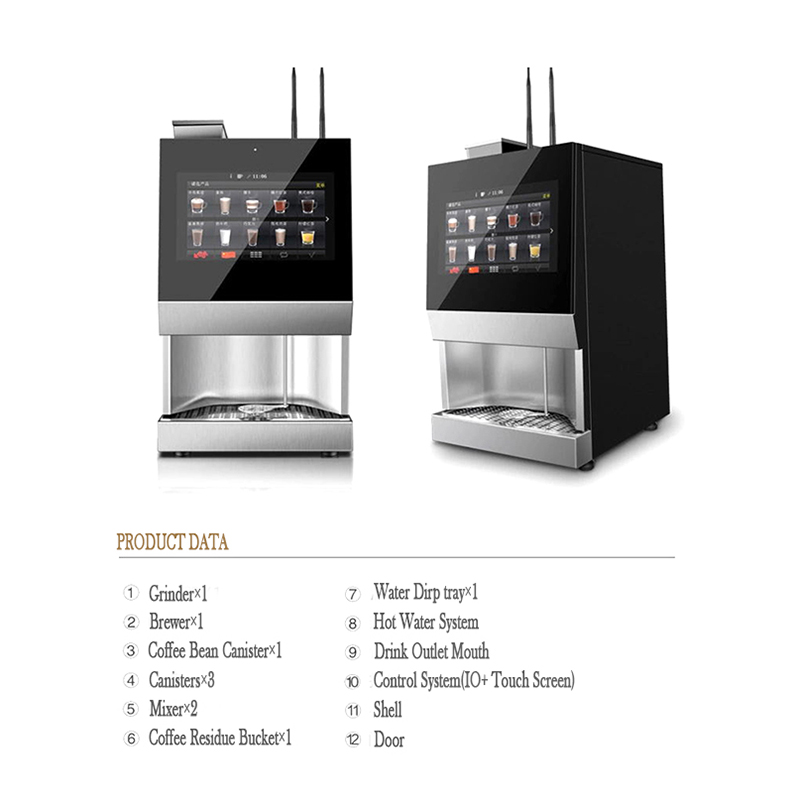 15.6" Touch Screen Automatic Drink Office Coffee Vending Machine CE