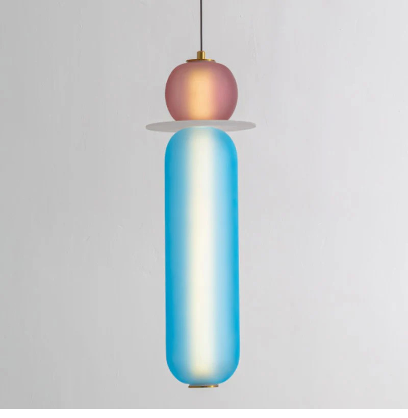 Scandinavian glass pendant lights Minimal colorful lampshade bedside lamp(WH-AP-582)