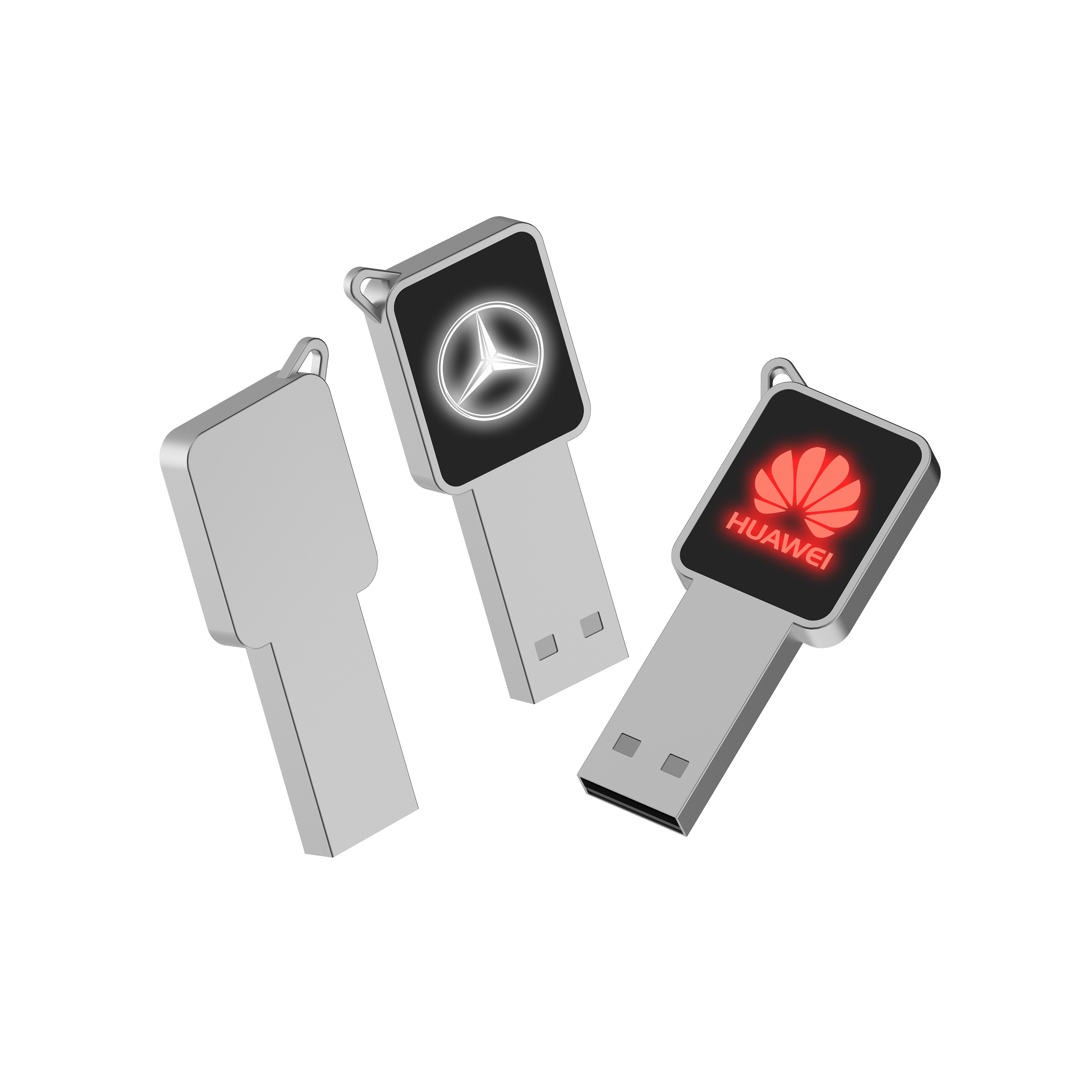 32GB 64GB 128GB Crystal USB Stick When Reading LED Light Will Shiny